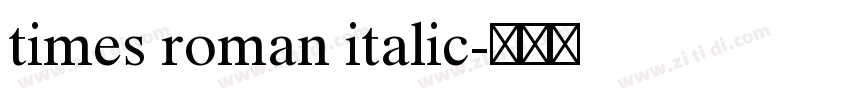 times roman italic字体转换